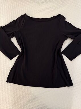 Nike Black Long Sleeve Boatneck Top
